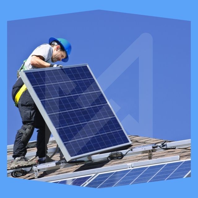 Residential rooftop solar installation